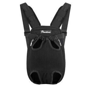 Pet Carrier Backpack Medium Black Dog Cat Travel Legs Out Harness Bag